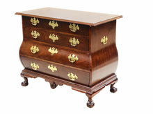 Load image into Gallery viewer, 20TH C BAKER MAHOGANY BOMBE / KETTLE FORM DRESSER / CHEST ~ CHIPPENDALE STYLE