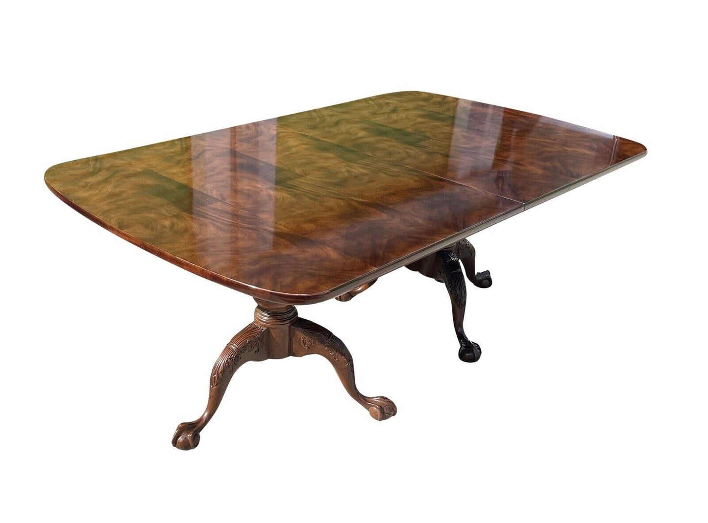 Chippendale Style Mahogany Ball & Claw Carved Dining Table by Henredon - 10 Feet