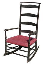 Load image into Gallery viewer, 19TH C ANTIQUE SHAKER MOUNT LEBANON #6 MUSHROOM CAP ARM CHAIR / ROCKER
