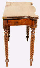 Load image into Gallery viewer, 18TH C MCINTIRE SCHOOL FEDERAL PERIOD OVOLO TOP ANTIQUE MAHOGANY GAME TABLE