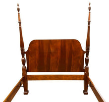 Load image into Gallery viewer, 20TH C QUEEN SIZE ANTIQUE CHIPPENDALE STYLE RICE CARVED MAHOGANY BED ~ COUNCILL