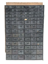 Load image into Gallery viewer, 19TH C PRIMITIVE APOTHECARY / GENERAL STORE MAKE-DO 84 DRAWER CABINET