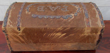 Load image into Gallery viewer, EARLY 19TH CENTURY COW HYDE COVERED STAGE COACH BOX-MAKER SIGNED PROVIDENCE R.I.