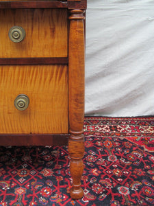 EXCEPTIONAL 18TH CENTURY TIGER MAPLE FEDERAL DESK-PORTSMOUTH NEW HAMPSHIRE