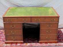 Load image into Gallery viewer, FINE GEORGIAN MAHOGANY CAMPAIGN DESK WITH LEATHER TOP AND PARTNER&#39;S DESK FEATURE