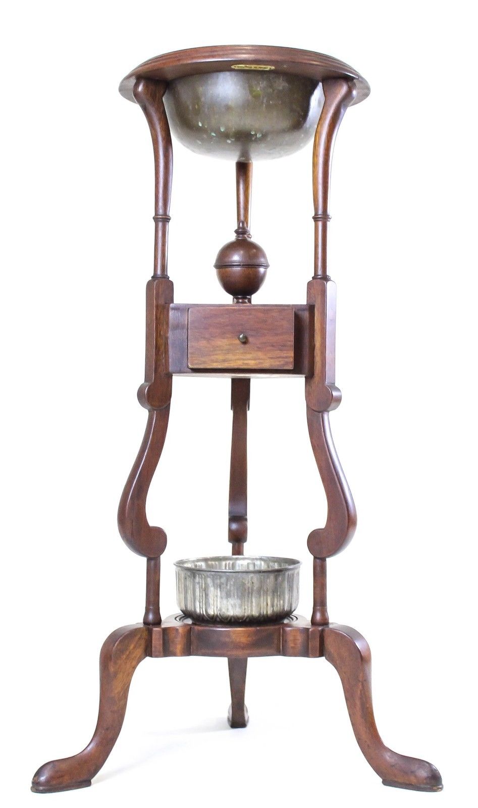RARE GEORGIAN STYLED MAHOGANY WIG STAND-SEE MOUNT VERNON COLLECTION