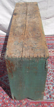 Load image into Gallery viewer, 19TH CENTURY NEW ENGLAND PINE BUCKET BENCH IN OLD APPLE GREEN PAINT