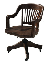Load image into Gallery viewer, ANTIQUE ARTS &amp; CRAFTS / MISSION OAK OFFICE DESK CHAIR BY MILWAUKEE CHAIR CO