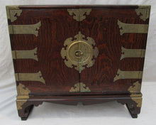 Load image into Gallery viewer, JAPANESE ALTAR BOX ON FRAME WITH NICE BRASS MOUNTINGS