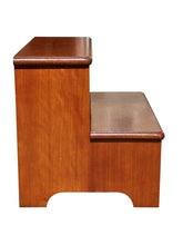 Load image into Gallery viewer, Elegant Chippendale Style Mahogany Two Tier Bed Steps - Beautiful Color &amp; Form