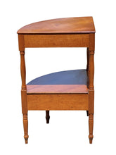 Load image into Gallery viewer, Late 18th Century Antique Federal Tiger Maple &amp; Cherry Curved Corner Wash Stand