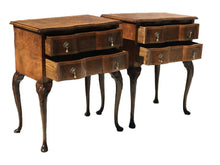 Load image into Gallery viewer, EARLY 20TH C GEORGIAN ANTIQUE STYLE INLAID PARQUETRY NIGHT STANDS
