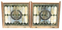 Load image into Gallery viewer, 19TH C VICTORIAN PAIR OF ANTIQUE STAINED GLASS WINDOWS