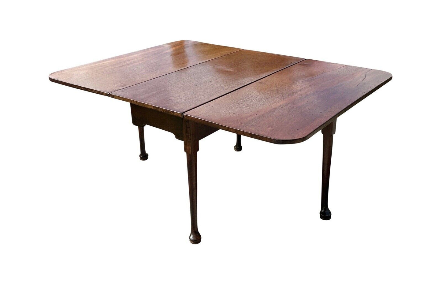 18th Century Queen Anne Boston Mahogany Dropleaf Dining Table Circa 1760 - 1780