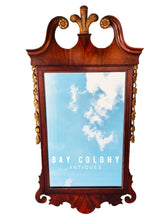 Load image into Gallery viewer, 20TH C CHIPPENDALE ANTIQUE STYLE MAHOGANY GILT CARVED MIRROR BY KINDEL