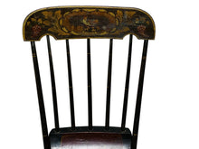 Load image into Gallery viewer, 19TH C ANTIQUE AMERICAN SHERATON FOLK ART FANCY PAINT ROCKING CHAIR