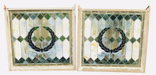 Load image into Gallery viewer, 19TH C VICTORIAN PAIR OF ANTIQUE STAINED GLASS WINDOWS