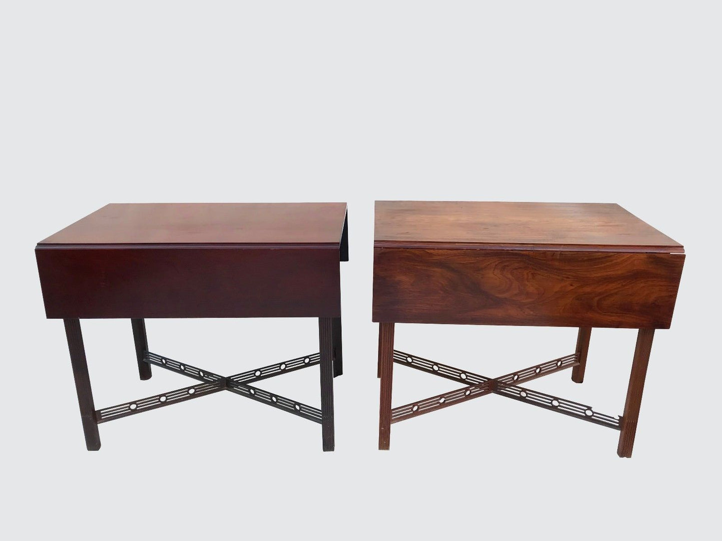 PAIR- EXCEPTIONALLY FINE TOWNSHEND GOODARD STYLE PEMBROKE TABLES BY ISRAEL SACKS