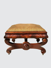 Load image into Gallery viewer, FINE 19TH CENTURY BOSTON CLASSICAL KILESMO OTTOMAN STOOL VANITY BENCH-RARE