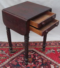 Load image into Gallery viewer, SHERATON MAHOGANY ROPE CARVED WORK TABLE-BOSTON- ALL ORIGINAL CIRCA 1810 - 1820