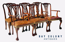 Load image into Gallery viewer, 20TH C CHIPPENDALE ANTIQUE STYLE SET OF 6 MAHOGANY DINING CHAIRS