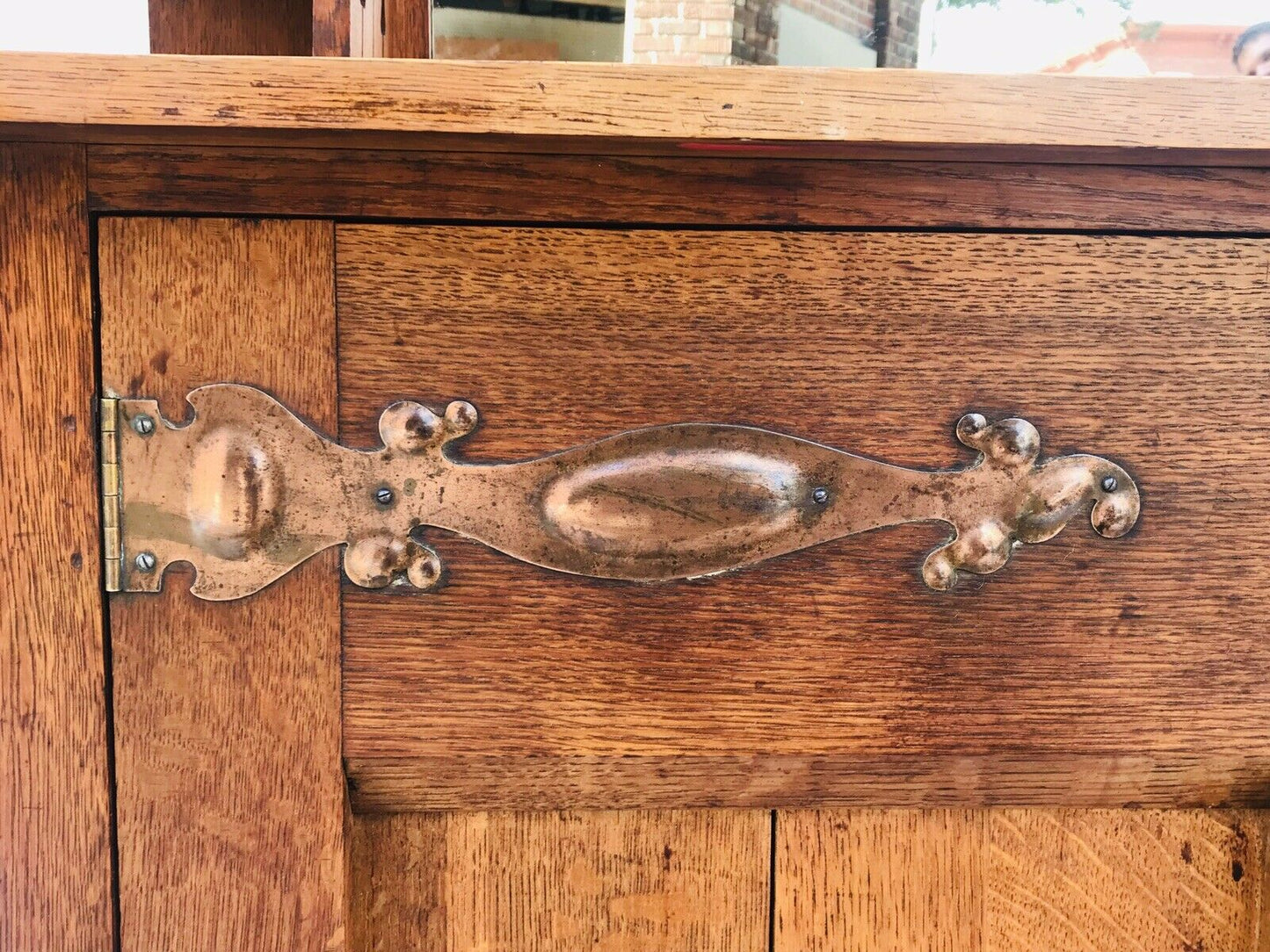 20TH C ANTIQUE ARTS & CRAFTS / MISSION OAK SIDEBOARD / SERVER ~ ART NOUVEAU