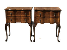 Load image into Gallery viewer, EARLY 20TH C GEORGIAN ANTIQUE STYLE INLAID PARQUETRY NIGHT STANDS