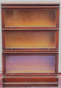 MACEY OAK BARRISTER BOOKCASE WITH EXTRA LARGE D 12 1/4" BASE