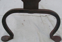 Load image into Gallery viewer, PAIR OF LATE 19TH CENTURY FEDERAL STYLE KNIFE BLADE ANDIRONS W/PENNY FEET