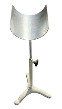 Load image into Gallery viewer, 20TH C ANTIQUE ART DECO WHITE ENAMEL IRON &amp; ALUMINUM BARBERS SHAVING STAND