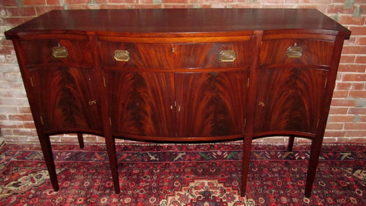 EXCEPTIONAL SOLID MAHOGANY HEPPLEWHITE SIDEBOARD BY CB SWIFT CAMBRIDGE MA