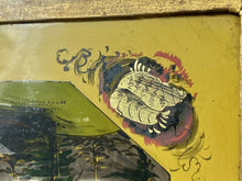 Load image into Gallery viewer, 19th C Antique Federal Period Gold Tabernacle Mirror W/ Eglomise Painted Panel
