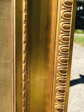 Load image into Gallery viewer, 19th C Antique Hooked Rug In Gold Gilt Frame