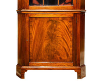 Load image into Gallery viewer, 20TH C FEDERAL ANTIQUE STYLE MAHOGANY CORNER CABINET / CUPBOARD