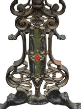 Load image into Gallery viewer, 19th C Antique Victorian Cast Iron Window / Vanity Bench W/ Velvet Seat