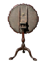 Load image into Gallery viewer, 18th C Antique Charleston Mahogany Pie Crust Kettle Stand / Tea Table