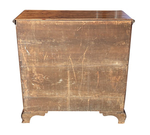 18th C Antique Pennsylvania Walnut Chippendale Semi Tall Chest / Dresser
