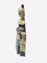 Load image into Gallery viewer, 19TH C ANTIQUE VICTORIAN WOMAN CAST IRON DOORSTOP ~ GREAT ORIGINAL PAINT