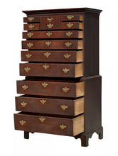 Load image into Gallery viewer, 18th C Antique Connecticut Chippendale Tall Chest / Dresser