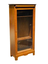 Load image into Gallery viewer, 19TH C ANTIQUE VICTORIAN TIGER OAK SINGLE DOOR BOOKCASE / CHINA CABINET
