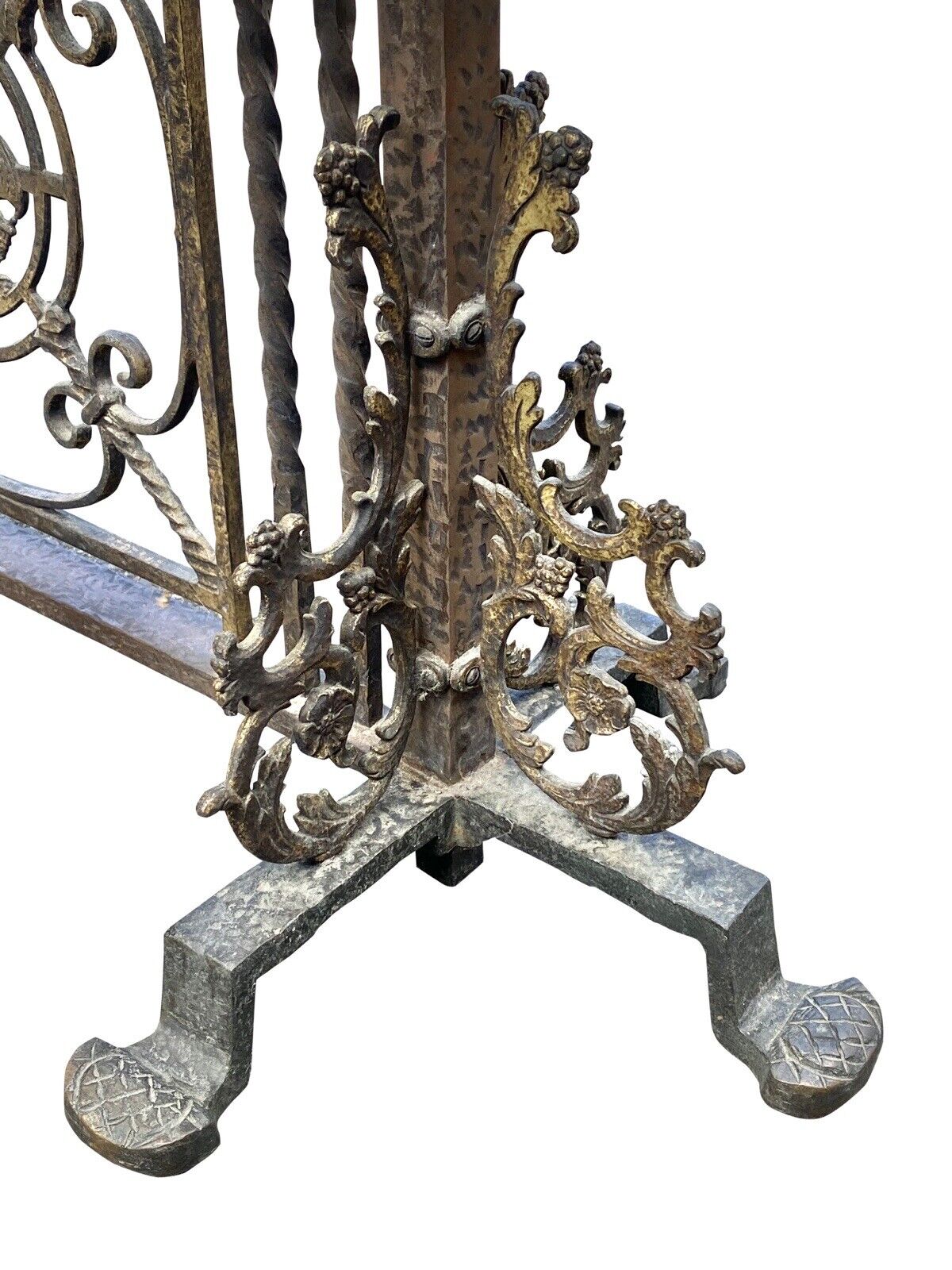 Arts & Crafts Wrought Iron & Bronze Window Bench With Nautical Ships- Oscar Bach