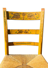 Load image into Gallery viewer, 19TH C ANTIQUE COUNTRY PRIMITIVE SHERATON SET OF 4 FANCY PAINT DINING CHAIRS