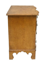 Load image into Gallery viewer, 19TH C TIGER MAPLE CHIPPENDALE SERPENTINE ANTIQUE DRESSER / BACHELORS CHEST