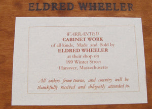 QUEEN ANNE STYLE ELDRED WHEELER QUILTED & TIGER MAPLE PORRINGER TOP TABLE