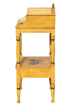 Load image into Gallery viewer, 19th C Antique Sheraton Yellow Fancy Paint Washstand With Drawer