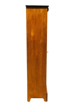 Load image into Gallery viewer, 19TH C ANTIQUE VICTORIAN TIGER OAK SINGLE DOOR BOOKCASE / CHINA CABINET