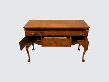 Load image into Gallery viewer, EARLY BAKER FURNITURE CO TIGER MAPLE QUEEN ANNE STYLED SIDEBOARD