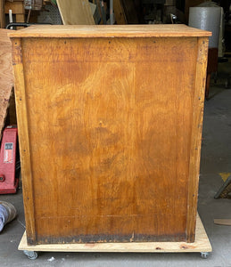 19th C Antique Victorian Hamilton Oak Printers Cabinet / Architects File Cabinet