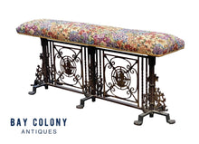 Load image into Gallery viewer, Arts &amp; Crafts Wrought Iron &amp; Bronze Window Bench With Nautical Ships- Oscar Bach