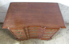 Load image into Gallery viewer, SOLID MAHOGANY BLOCK FRONT TOWNSEND GODDARD STYLED CHIPPENDALE BACHELORS CHEST